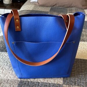 Portland Leather Molino Blue Small Tote